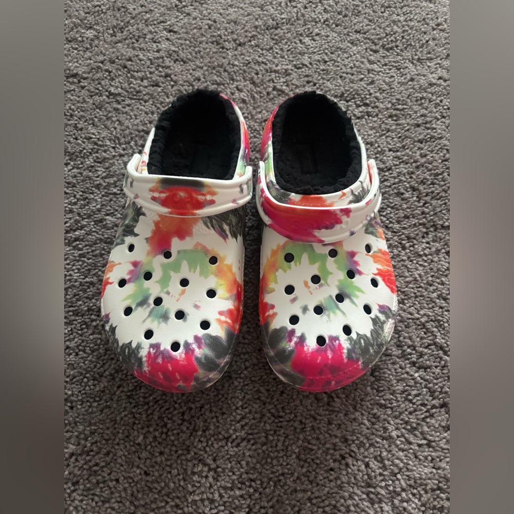 Tie dye Crocs